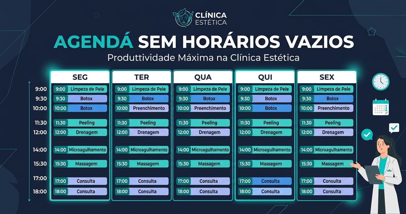 Como organizar a agenda de uma clínica de estética e reduzir horários vazios